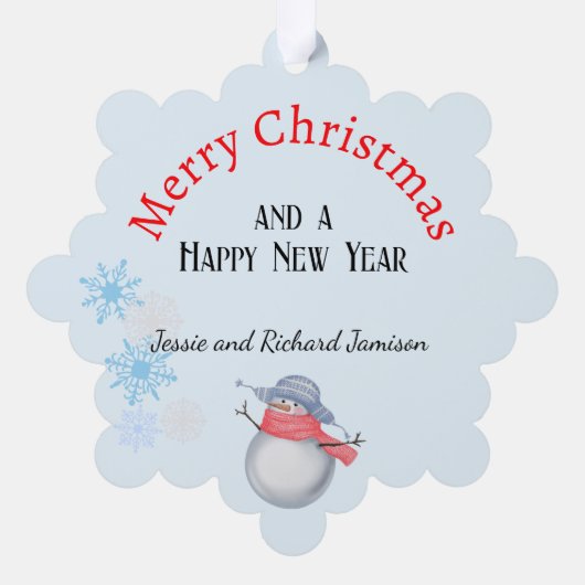 Jetzt Unterschrift und Gruß hinzufügen Ornament Karte (Rückseite)