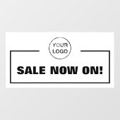 Jetzt verkaufen und Firmenlogo Fensteraufkleber (Blatt)