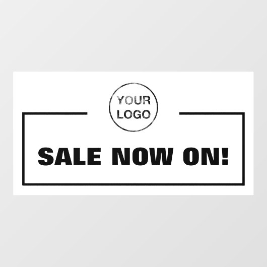 Jetzt verkaufen und Firmenlogo Fensteraufkleber (Blatt)