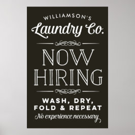 Jetzt Verleih von Spaß Personalisierten Waschsalon Poster