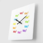 JETZT ! WALL CLOCK BY DMT QUADRATISCHE WANDUHR (Winkel)