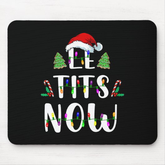 Jetzt Weihnachten lassen es schneebedeckt Spaß Par Mousepad (Vorne)