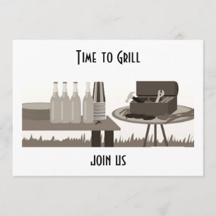 "JETZT WIRD GE-GRILLT" EINLADUNG FÜR JEDE GELEGENH