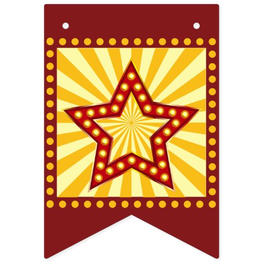 Jetzt zeigen Film Marquee Sign Wimpelkette (Zweite Fahne)