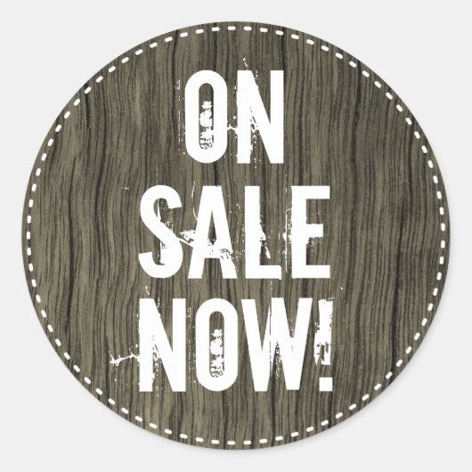 "JETZT ZU VERKAUFEN!" Runder Aufkleber (Vorderseite)