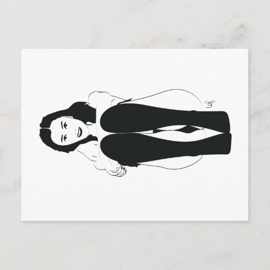 Jeune femme assise postkarte (Vorderseite)
