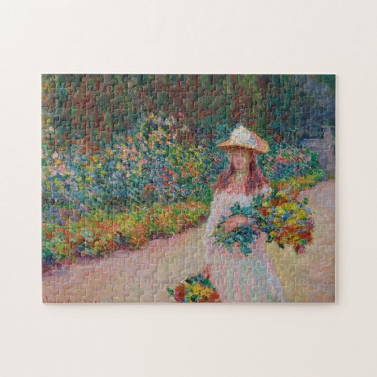 Jeune fille dans le jardin de Giverny, 1888 Puzzle (Horizontal)