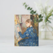 Jeune Fille Écrivant | Berthe Morisot Postkarte (Stehend Vorderseite)