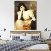 Jeune Fille Reveuse, Portrait de Berthi Capel Leinwanddruck (Insitu (Schlafzimmer))