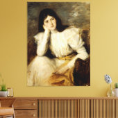 Jeune Fille Reveuse, Portrait de Berthi Capel Leinwanddruck (Insitu (Wohnzimmer))