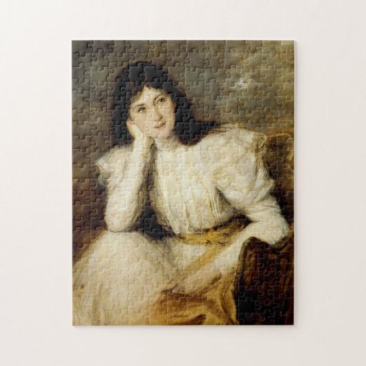 Jeune Fille Reveuse, Portrait de Berthi Capel Puzzle (Vertikal)