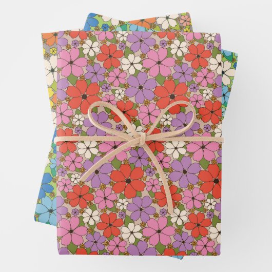 Jeune Floral Assorted Colors Paper Geschenkpapier Set (Beispiel)