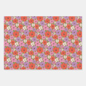 Jeune Floral Assorted Colors Paper Geschenkpapier Set (Vorderseite)