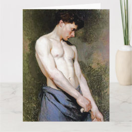 Jeune Homme Fine Art Greetings Card Karte