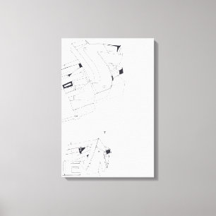 Jeux de Construction Gebäude Spiele Zeichnete 2 C Leinwanddruck