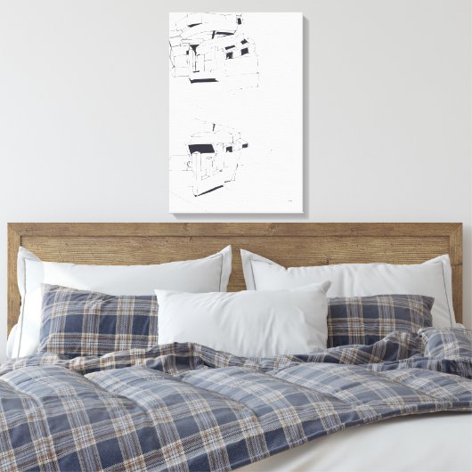 Jeux de Construction Gebäude Spiele Zeichnete 3 C Leinwanddruck (Insitu (Schlafzimmer))