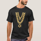 Jew Chai Bling Chain Hanukkah Festival of Lights T-Shirt (Vorderseite)