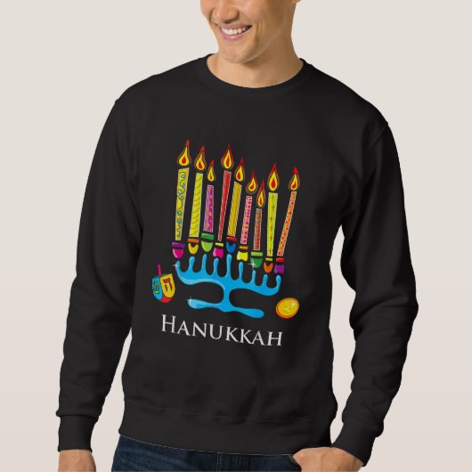 Jew Ish Challah Menorah Hanukkah 2 Sweatshirt (Vorderseite)