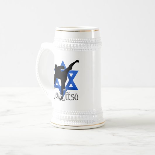 Jew Jitsu Bierglas (Vorderseite Links)