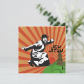 Jew Jitsu Card | Jüdische Bar Mitzvah-Geschenke Karte (Stehend Vorderseite)