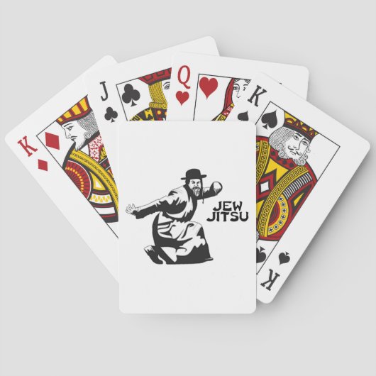Jew Jitsu Deck of Cards | Jüdische Bar Mitzvah-Ges Spielkarten (Rückseite)