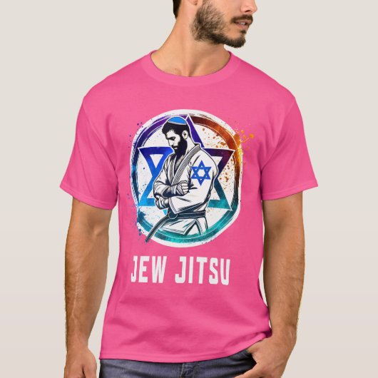 Jew Jitsu Funny Jewish Martial Arts Bjj Brasilien T-Shirt (Vorderseite)