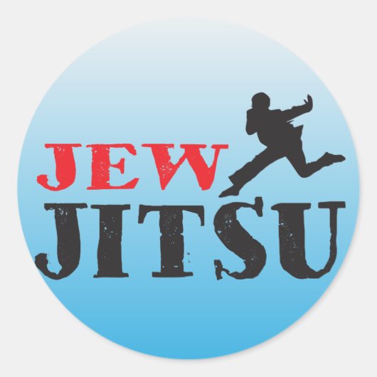 Jew Jitsu - Jüdischer Spaß Runder Aufkleber (Vorderseite)