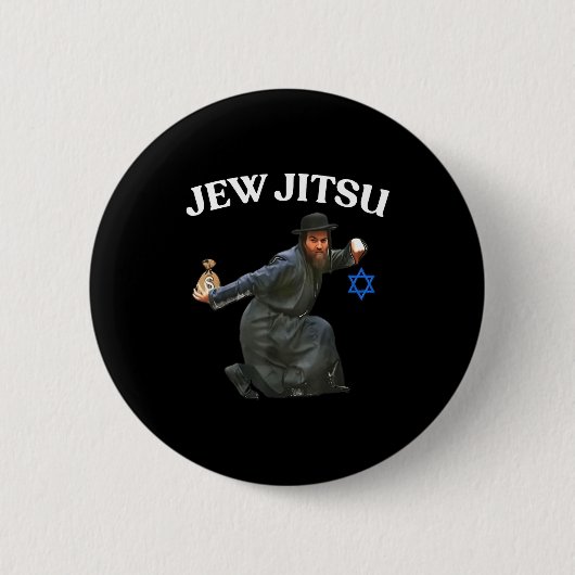 Jew Jitsu Kunstwerk Button (Vorderseite)