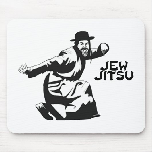 Jew Jitsu Mouse Pad | Jüdische Bar Mitzvah-Geschen Mousepad (Vorne)