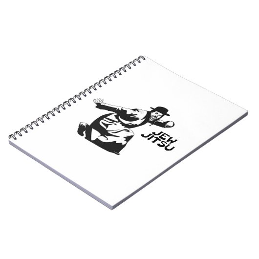Jew Jitsu Notebook | Jüdische Bar Mitzvah-Geschenk Notizblock (Linke Seite)