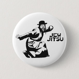 Jew Jitsu Pinback Butto   Jüdische Bar Mitzvah-Ge Button