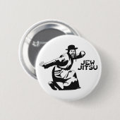 Jew Jitsu Pinback Butto | Jüdische Bar Mitzvah-Ges Button (Vorne & Hinten)