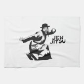 Jew Jitsu Towel | Jüdische Bar Mitzvah-Geschenke Küchentuch (Horizontal)