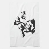 Jew Jitsu Towel | Jüdische Bar Mitzvah-Geschenke Küchentuch (Vertikal)