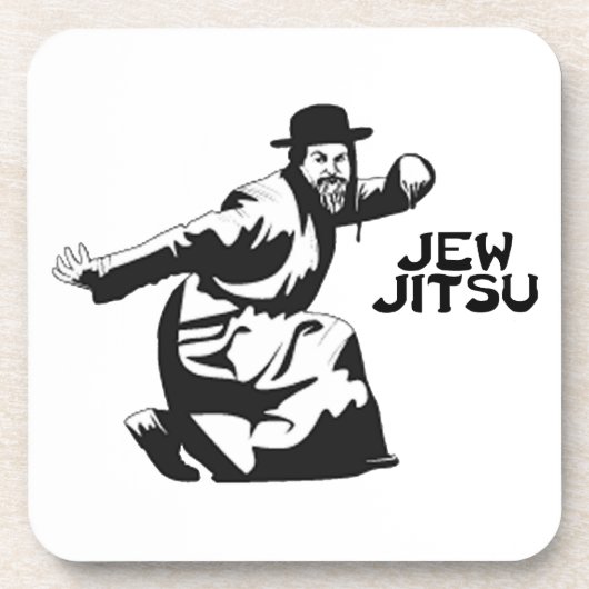Jew Jitsu Untersetzer | Jüdische Bar Mitzvah-Gesch (Vorderseite)