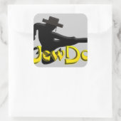 Jewdo Quadratischer Aufkleber (Tasche)