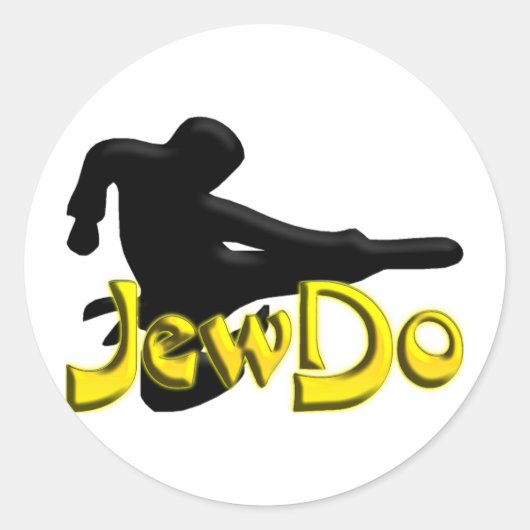 Jewdo Runder Aufkleber (Vorderseite)
