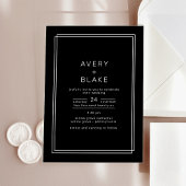 JEWEILIGE, moderne Schwarz-Akryleische Hochzeitsfe Acryleinladungen