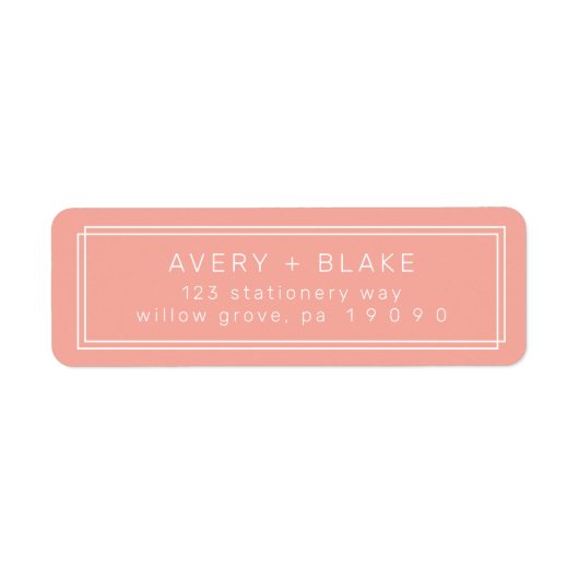 JEWEILS minimale Rücksendeadressen-Aufkleber mit P (Vorne)