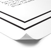 JEWEILS Minimalistische Hochzeitstabelle Poster (Ecke)