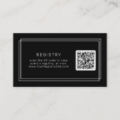 JEWEILS MODERNE Black QR Code Geschenkregister Begleitkarte (Vorderseite)