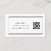 JEWEILS MODERNE Minimalistische QR-Code-Gift-Regis Begleitkarte (Vorderseite)