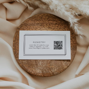 JEWEILS MODERNE Minimalistische QR-Code-Gift-Regis Begleitkarte