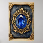jewel adorned with a large blue gemstone poster (Vorne)