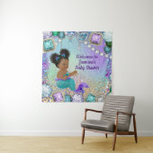 Jewel Afro Mermaid Baby Showbanner Wandteppich (Beispiel)