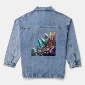 Jewel Amethyst Heialing Crystals Jacket Jeansjacke (Rückseite)
