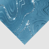 Jewel Aqua Blue Glittery Glitz Seidenpapier (Detail)