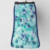 Jewel Blues Leaf Pattern Golf Headcover (Rotieren 90)
