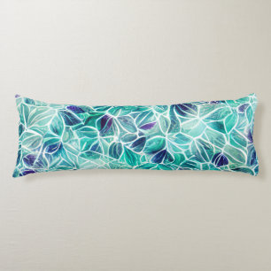 Jewel Blues Leaf Pattern Seitenschläferkissen