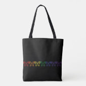 Jewel Butterfats Kontur Tote Bag Tasche (Rückseite)